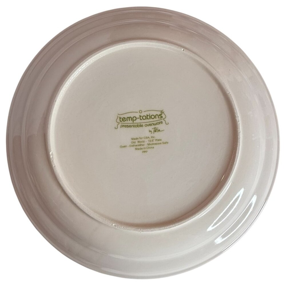 TempTations By Tara Old World Collection Cranberry Salad Plates 8" Set Of 4 Red - Picture 7 of 10